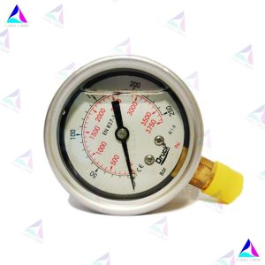 مانومتر دراک صفحه 60 میلیمتر روغنی دنده از زیر