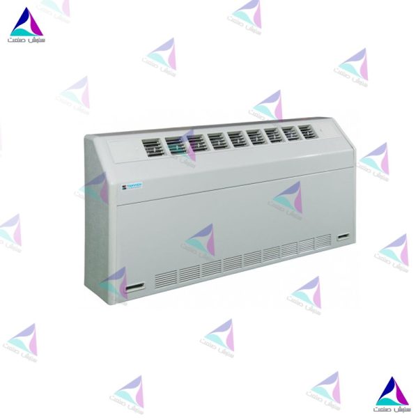 فن کوئل سقفی روکار کابین دار شیب دار HL تهویه