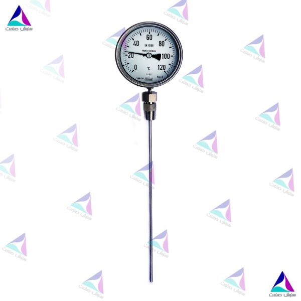ترمومتر استنلس استیل تلسکوپی صفحه 100 میلیمتر دنباله 10 سانتیمتر